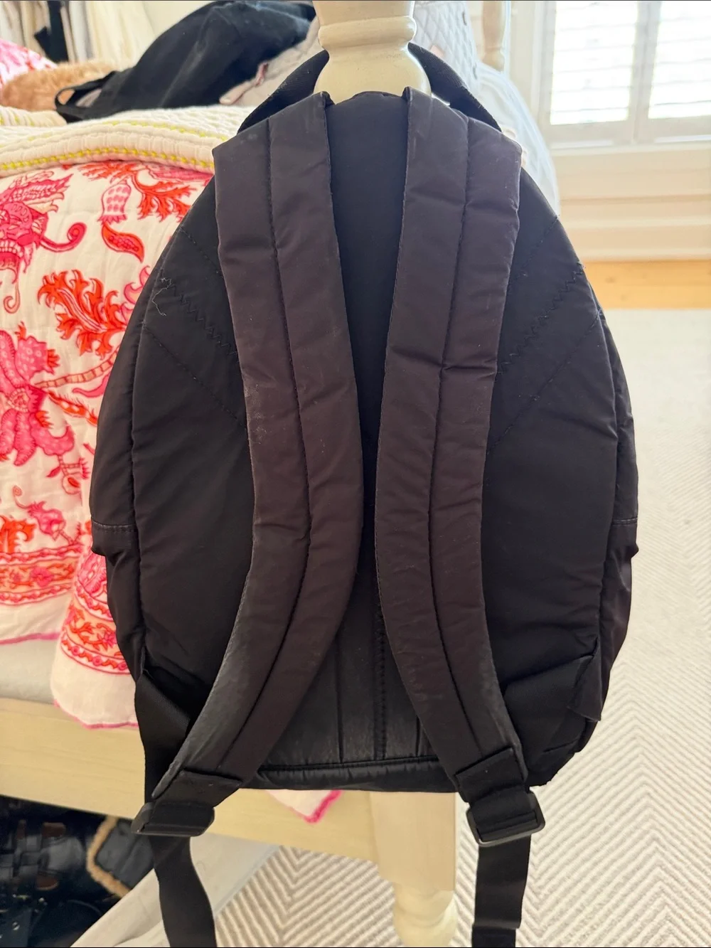Y-3 Black Nylon Logo Patch Backpack